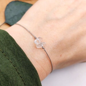 Bergkristall Armband Splitterarmband mit Bergkristall  filigranes Bergkristall  Armband Freundschaftsarmband Energetische Reinigung