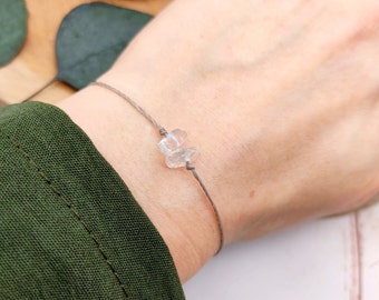 Bracelet en cristal de roche, bracelet éclat avec cristal de roche, bracelet en cristal de roche en filigrane, bracelet d'amitié, nettoyage énergétique