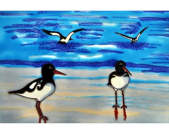 Oyster Catchers - Ceramic Picture Tile
