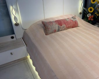 Poduszki vintage, czerwona poszewka na poduszkę, poduszka lędźwiowa, poszewka na poduszkę 12x36, poszewka na poduszkę Oushak, turecka poszewka na poduszkę, wełniana poszewka na poduszkę