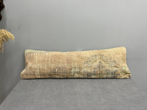 Vintage Pillows, 12x36 Pillow Cover, Brown Lumbar Bed Pillow, Green Pillows for Couch, Gray Pillow, Pillow For Pet, Home Gifts