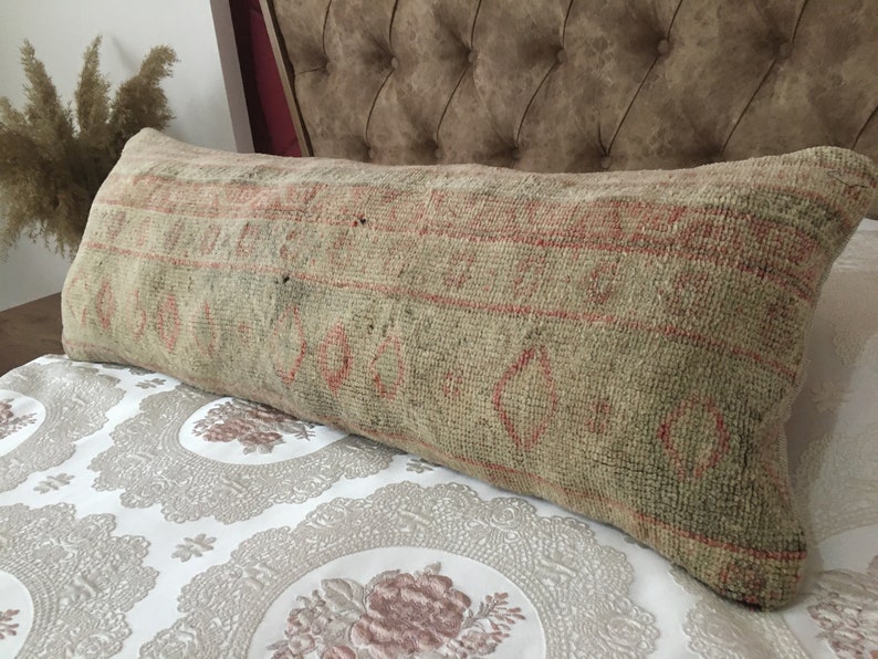 Vintage Lumbar Pillow Handmade Pillow Covers Turkish Rug Etsy