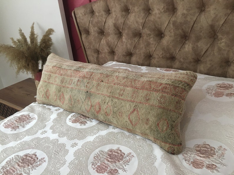 cover cushion 95x40cminc.37x16 ragrug throw lumbar pillow rug,Lumbar Vintage turkish oushak pillow pillows throw pillow.