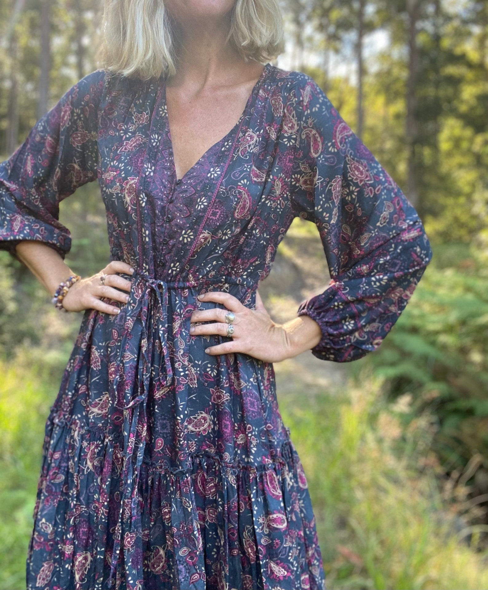 kleid boho midi