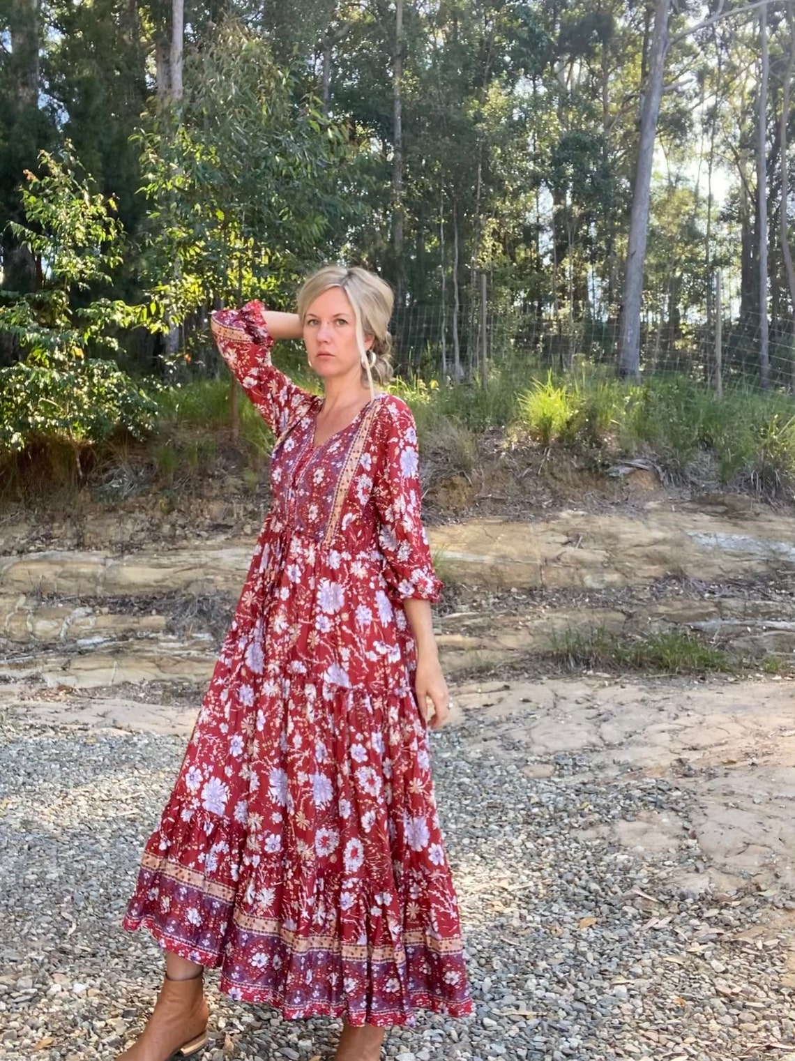 kleid boho midi