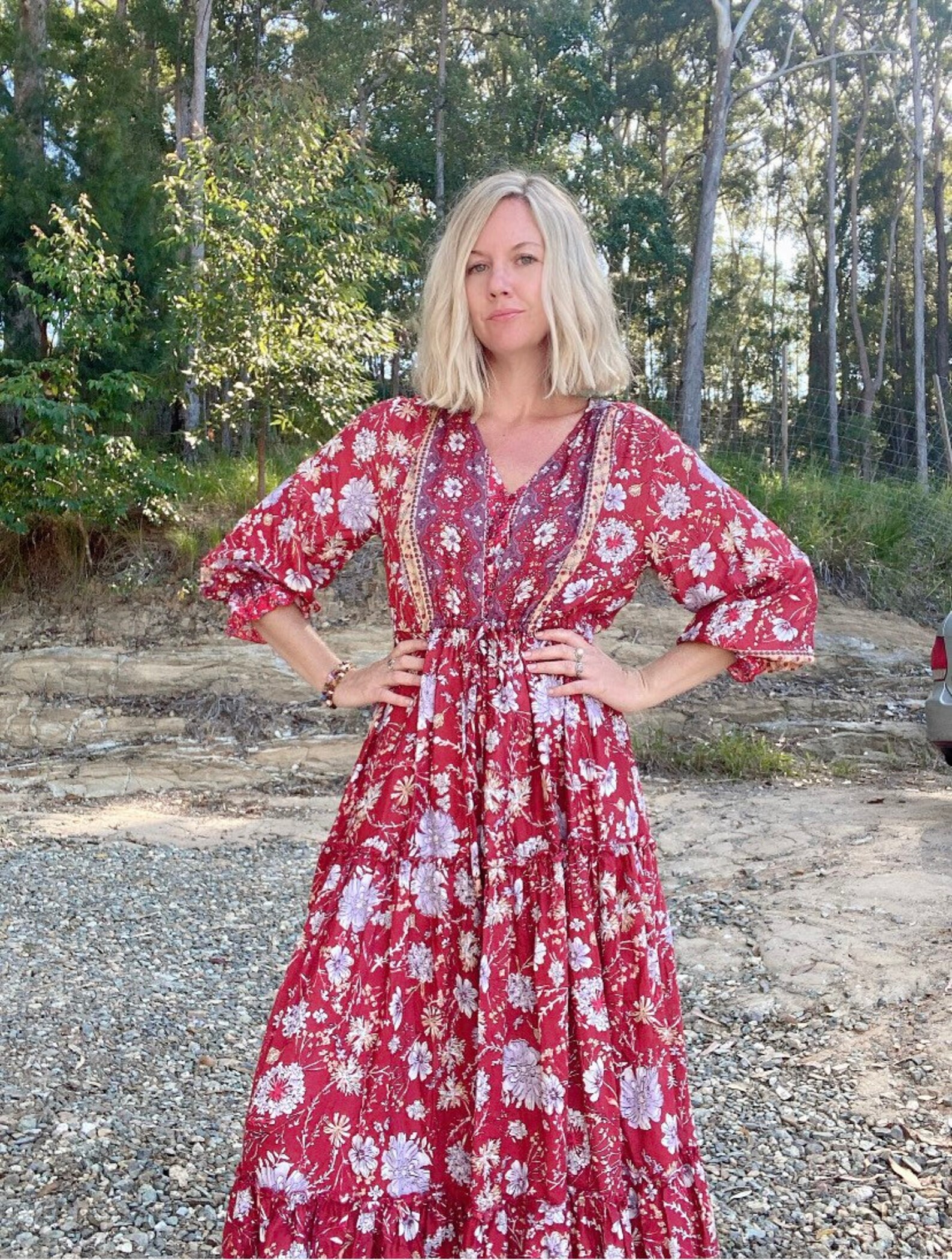 kleid boho midi