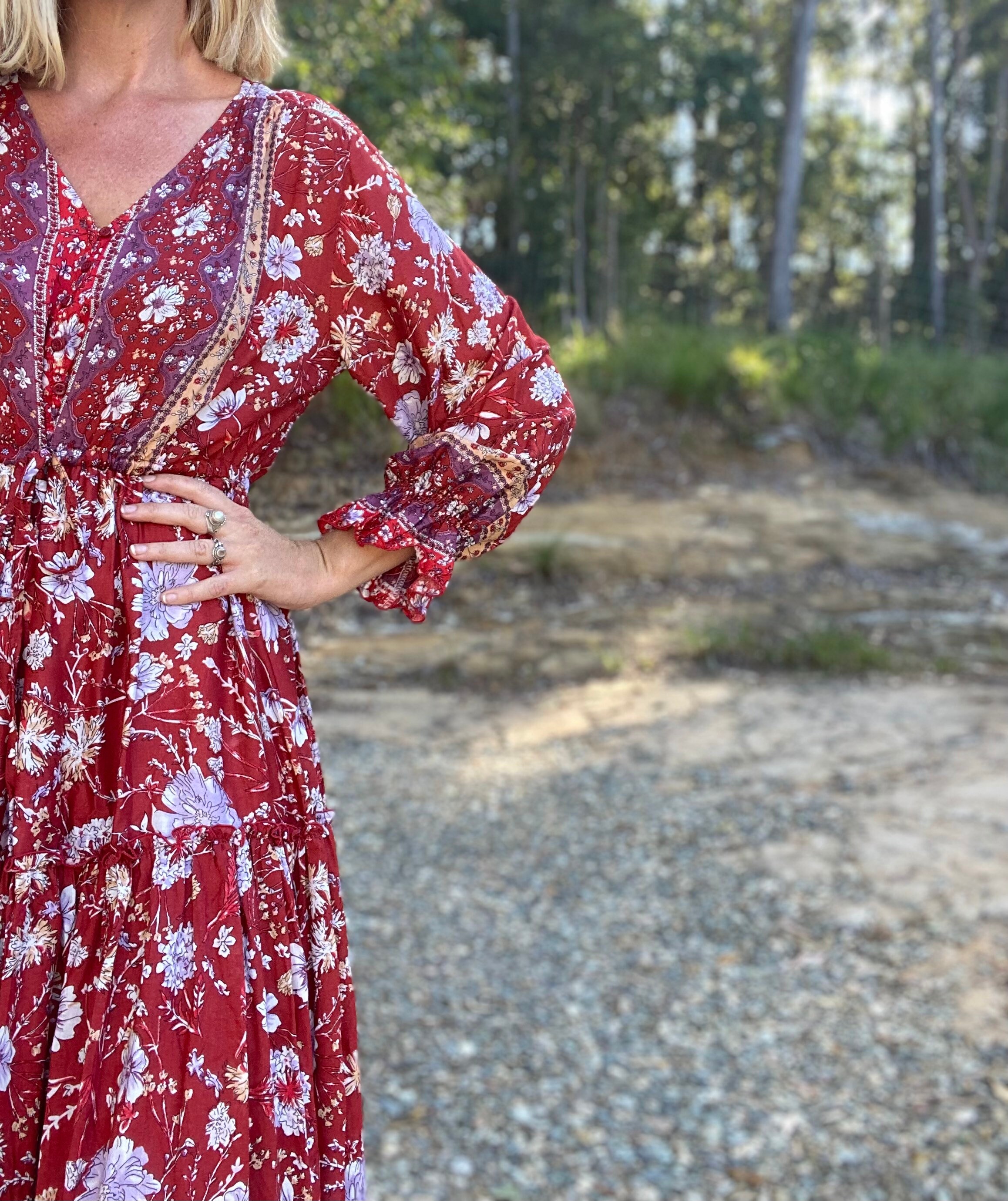 kleid boho midi