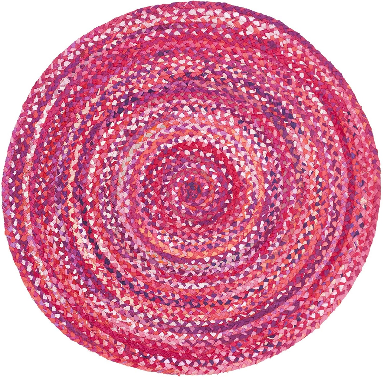 RUG Hand Braided 100 Cotton Pink Pattern New Design Printed Etsy