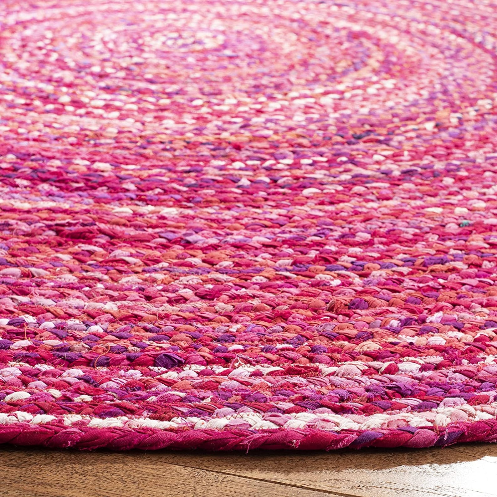 RUG Hand Braided 100 Cotton Pink Pattern New Design Printed Etsy
