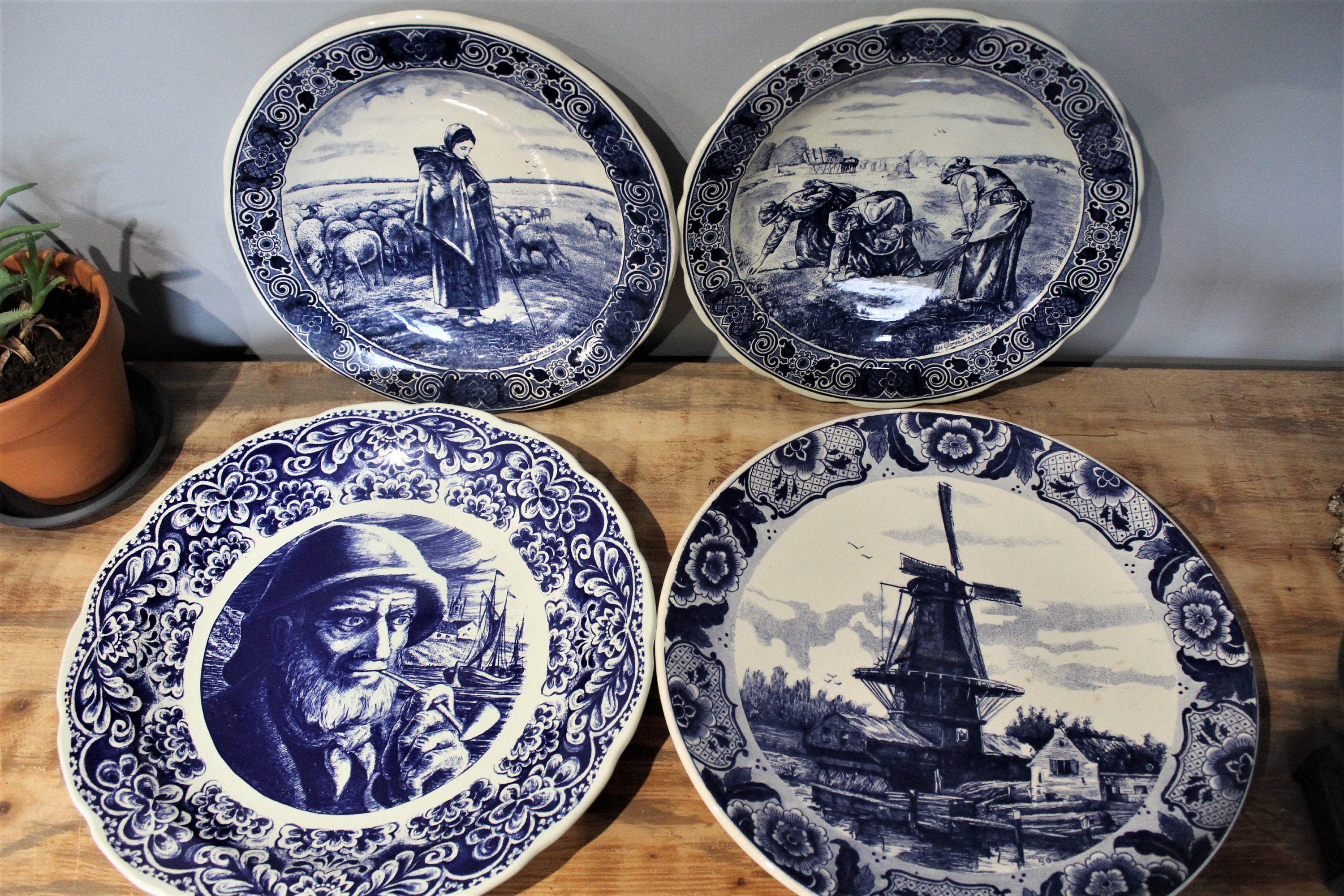 Assiettes en Faïence de Delft & Boch - Vintage Delfsblue