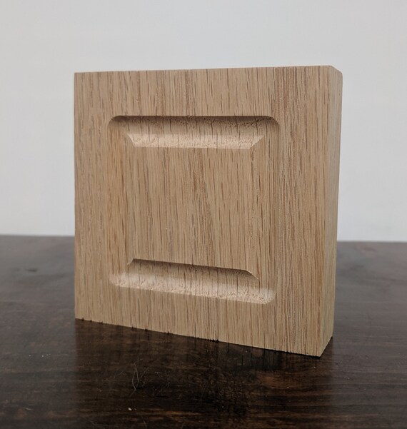 Wooden Square Rosette 34 Square Door Window Trim Etsy