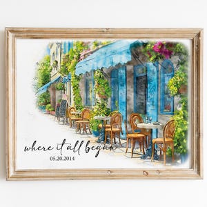 Dónde nos conocimos, dónde empezó todo, regalo de compromiso, primer aniversario, regalo de aniversario, regalo de San Valentín, dónde nos propuso matrimonio, nuestra primera cita
