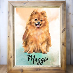 Custom Pet Portrait: Personalized Digital Dog or Cat Art (Digital Download)