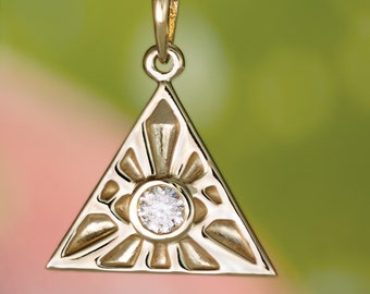 Eliana and Eli 14K Yellow Pyramid 16-18 Necklace