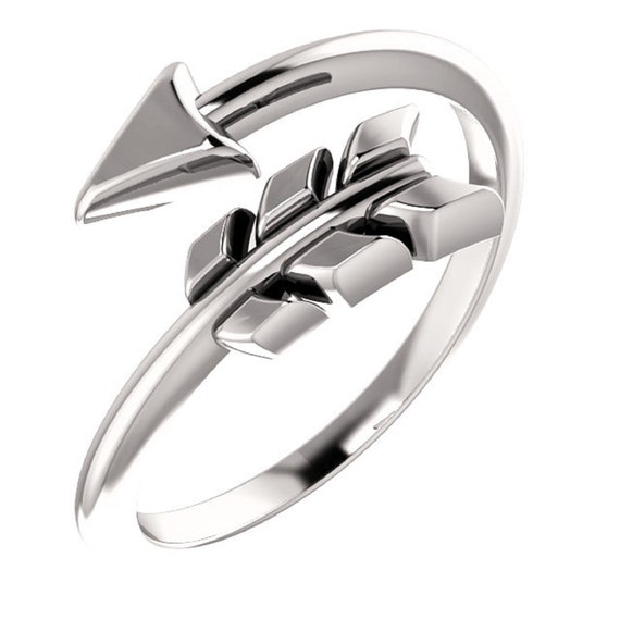Arrow Ring-14k Gold Platinum 925 Sterling Silver Sparkling | Etsy