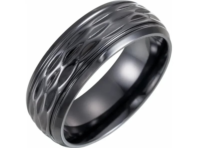 Black Titanium Patterned Band Size 10 Mens Ring Minimalist titanium ring Men/'s Wedding Band Wedding Band Ring Wedding Ring