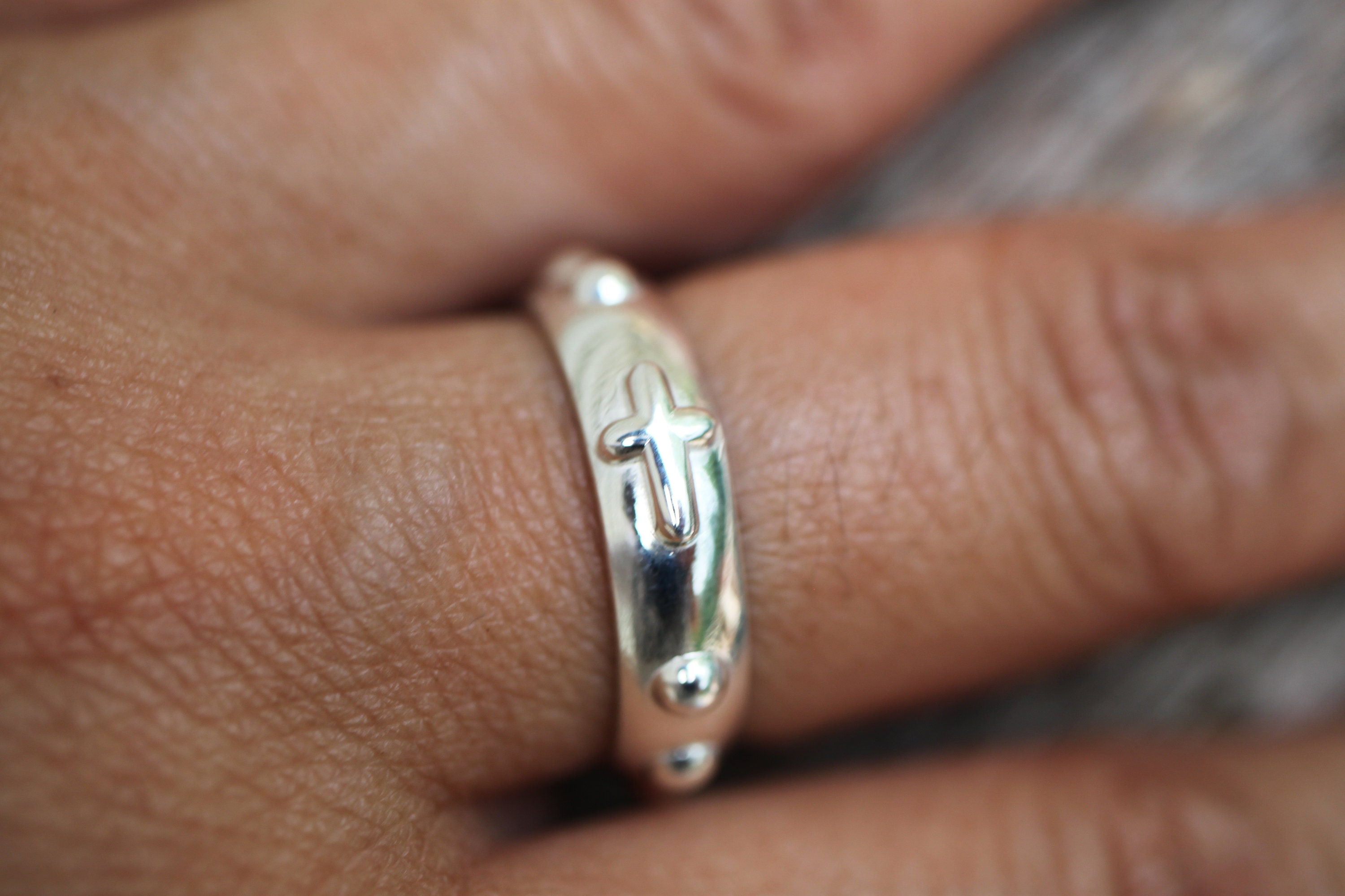 Rosary Ring Catholic Rosary Finger Rosary Religious Ring Etsy