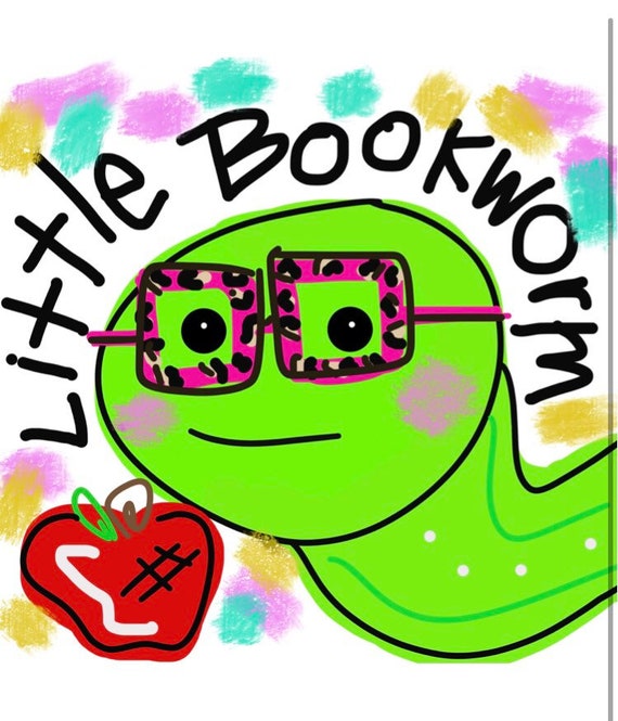 Bookworm Template | Etsy