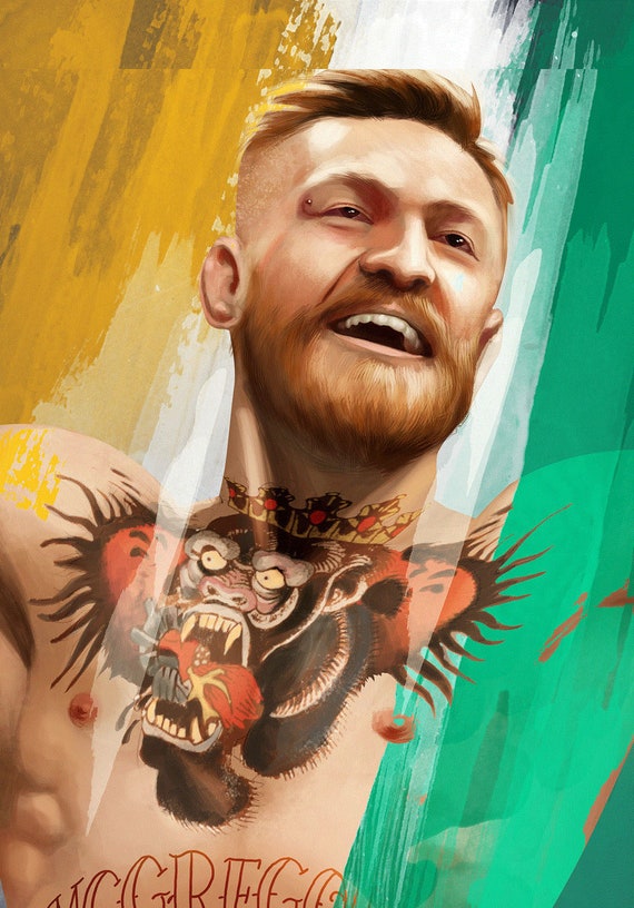 CONOR MCGREGOR THE NOTORIOUS IRISH FLAG UFC GIANT WALL PHOTO PIC PRINT POSTER