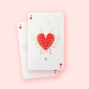 As de Cœur Coccinelle / Carte Porte bonheur de qualité : Amour & Chance