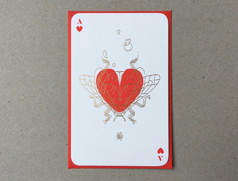 As de Cœur Coccinelle / Carte Porte bonheur de qualité : Amour & Chance image 8