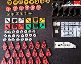 Warcry Assistant 3D Printed Game Tracker, Tokens, Measuring Assistant, Custom - *3D Print Files Only*