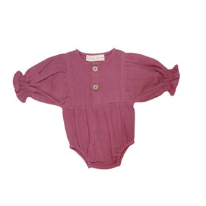 Harriet Cream Romper – Cotton Linen Blend Fabric