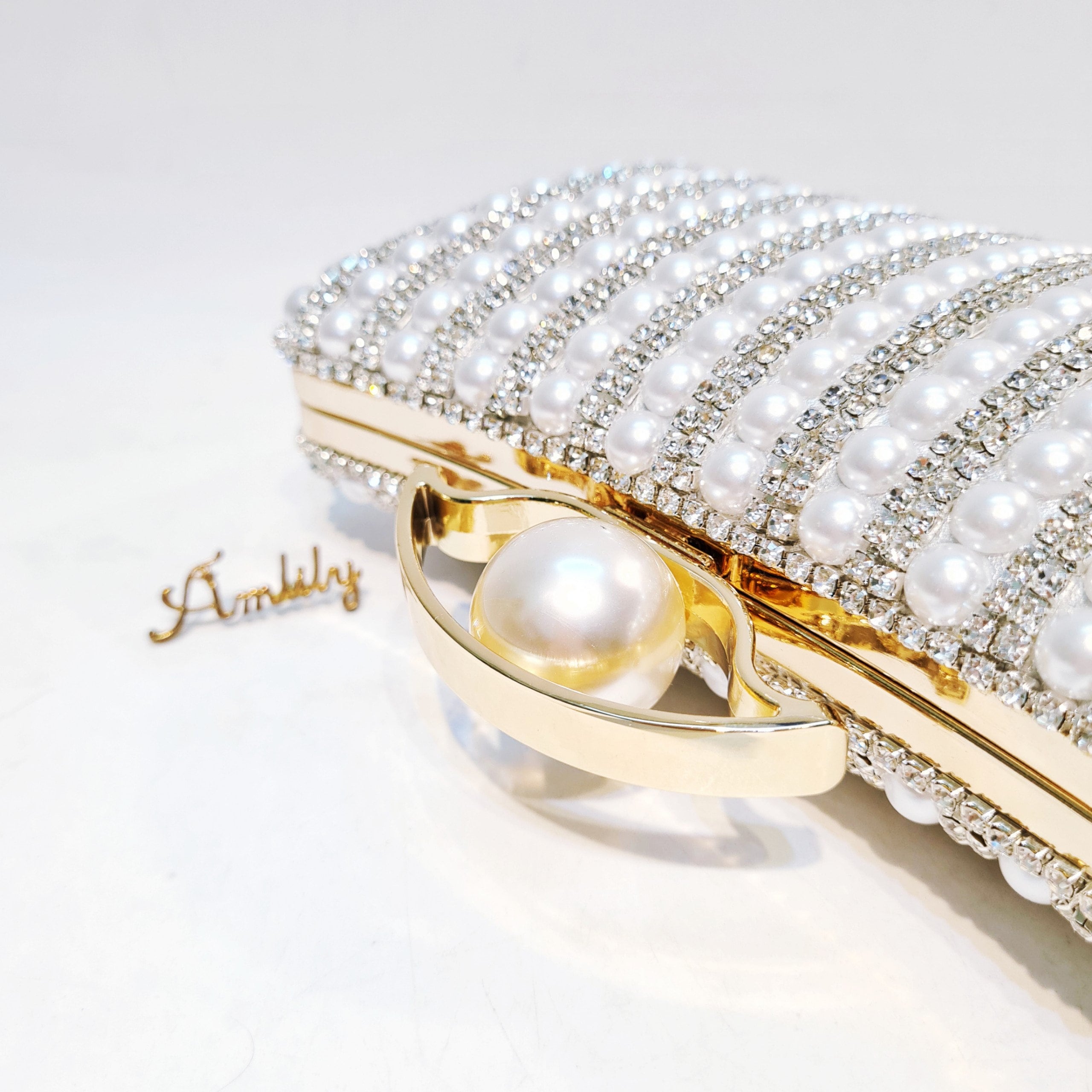 Pearl Clutch Bridesmaid Gifts Clutch Personalized Pearl Etsy