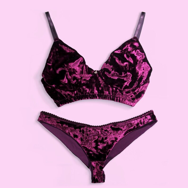 Velvet Raspberry Brazilian Panties Sizem READY TO SHIP Etsy