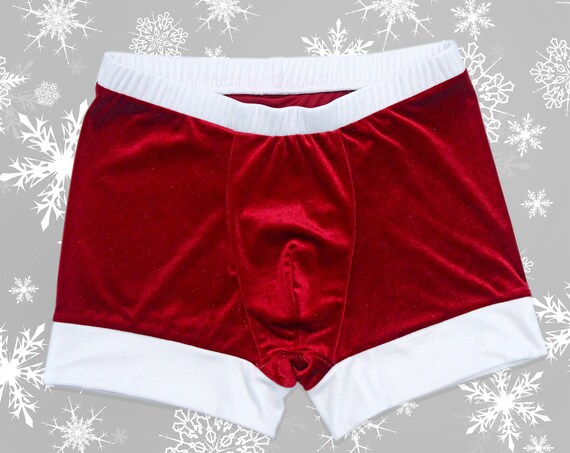 Velvet Santa Kerst slipje voor mannen X-mas Velvet lingerie | Etsy België