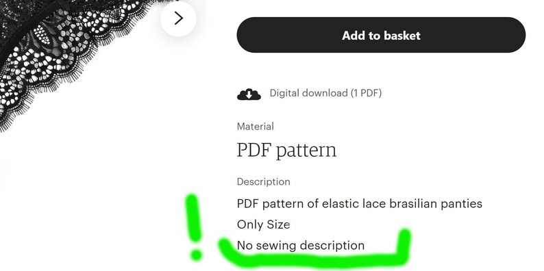 Panties PDF sewing pattern Lingerie pattern sewing Instant download