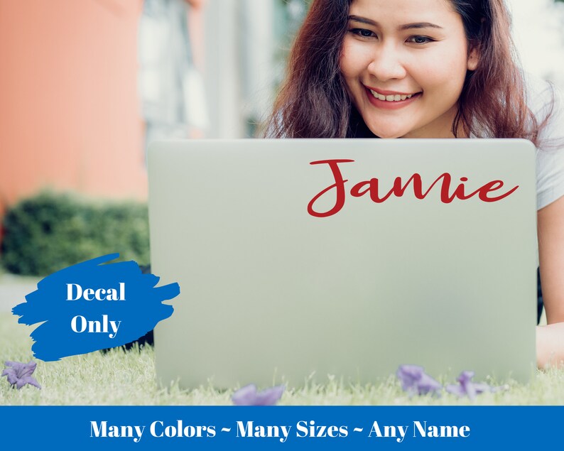 Personalized Name Laptop Decal Name Sticker Laptop Decal Etsy