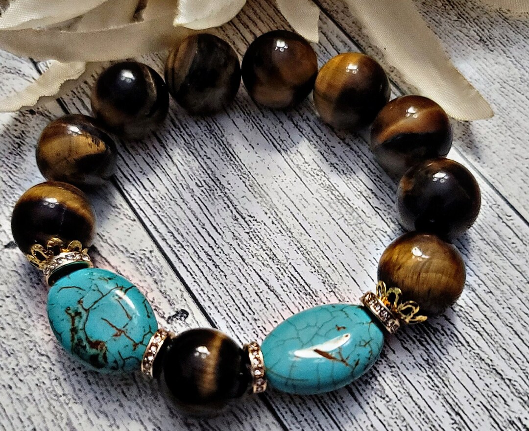 Tiger's Eye and Turquoise - Etsy