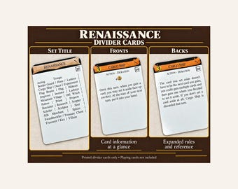 Dominion Renaissance Divider Cards | Double-Sided Full-Tab Organizers