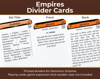 Dominion Empires Divider Cards | Double-Sided Full-Tab Organizers