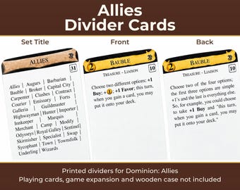 Dominion Allies Divider Cards | Double-Sided Full-Tab Organizers