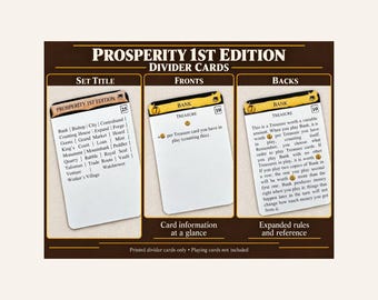 Dominion Prosperity 1st Edition Divider Cards | Double-Sided Full-Tab Organizers