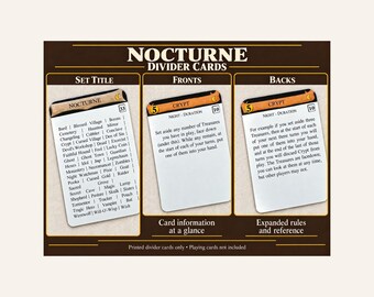 Dominion Nocturne Divider Cards | Double-Sided Full-Tab Expansion Organizers