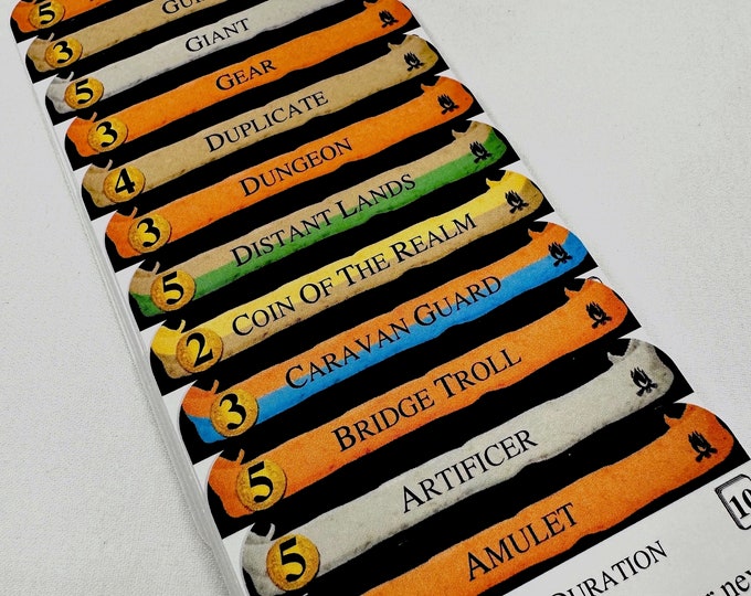 Dominion ADVENTURES Divider Cards - Full Tab DIVIDER CARDS of the Adventures Expansion for the Game of Dominion