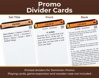 Dominion Promo Divider Cards | Double-Sided Full-Tab Organizers
