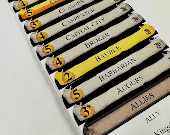Dominion ALLIES Divider Cards - Full Tab DIVIDER CARDS of the Allies Expansion for the  Game of Dominion