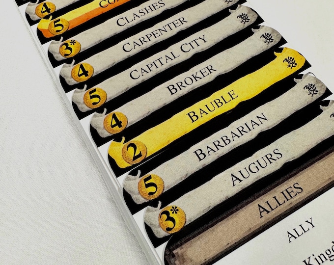 Dominion ALLIES Divider Cards - Full Tab DIVIDER CARDS of the Allies Expansion for the  Game of Dominion
