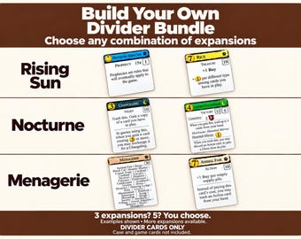 Dominion Divider Cards | Build Your Own Bundle | Choose Your Expansions & Editions