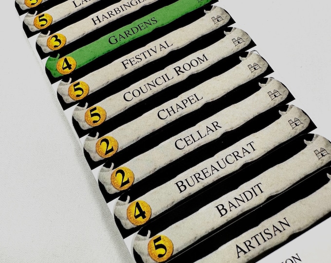 DOMINION Divider Cards 2nd Edition -  Full Tab DIVIDER CARDS for the Expansion for the Game of Dominion