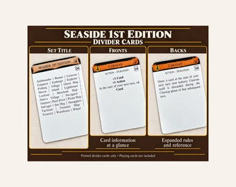 Dominion Seaside 1st Edition Divider Cards | Double-Sided Full-Tab Organizers