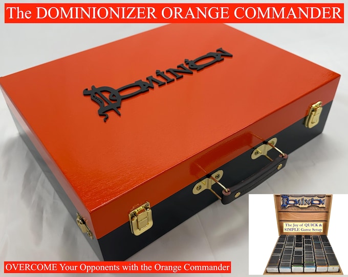 Dominion Card Game Organizer: Orange Commander with Divider Cards