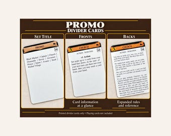 Dominion Promo Divider Cards | Double-Sided Full-Tab Organizers