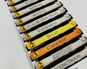 Dominion RISING SUN Divider Cards - Full Tab DIVIDER Cards of the Rising Sun Expansion for the Game of Dominion