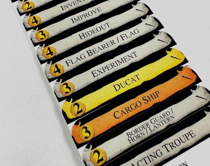 Dominion RISING SUN Divider Cards - Full Tab DIVIDER Cards of the Rising Sun Expansion for the Game of Dominion