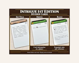 Dominion Intrigue 1st Edition Divider Cards | Double-Sided Full-Tab Organizers